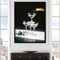 Champagne Cascade Celebration - NicheCanvas