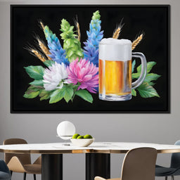 Golden Brew and Blossoms Fusion - NicheCanvas