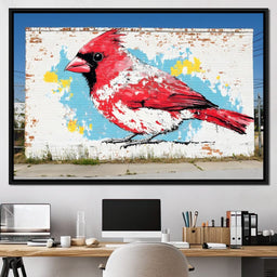 Street Art - Cardinal Mural - NicheCanvas