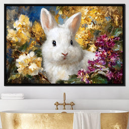 White Bunny Garden Bouquet - Neal Hackett - NicheCanvas