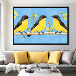 Golden Songbirds Gathering - NicheCanvas
