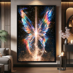 Radiant Genesis of Cosmic Wings - NicheCanvas