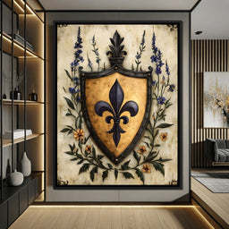 Noble Fleur De Lys Emblem - NicheCanvas