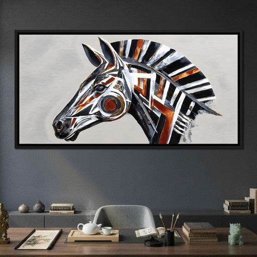 Chrome Horse Elegance - Alicia Smith Canvas Print