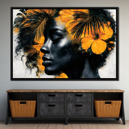 Golden Flora Crowned Spirit - NicheCanvas