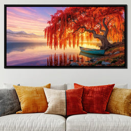 Whispers of the Crimson Willow - TooplesArt - NicheCanvas