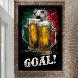 Italian Football Beer Goal - NicheCanvas