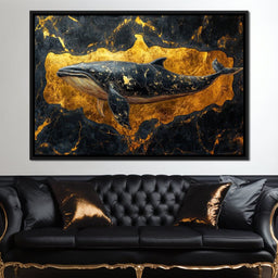 Majestic Ocean Gold Passage - NicheCanvas