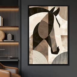 Stallion Reflected Through Geometric Planes - NicheCanvas
