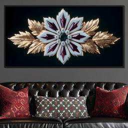 Radiant Jewel Blossom Grandeur - NicheCanvas