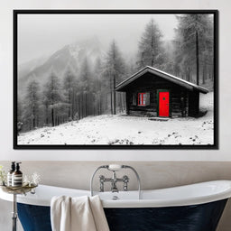 Cabin Solitude Winter Tale - NicheCanvas