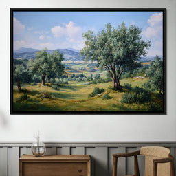 Sunlit Olive Grove Vista - NicheCanvas