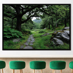 Emerald Forest Stone Pathway - NicheCanvas
