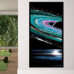 Celestial Saturn Swirl Odyssey - NicheCanvas