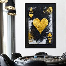 Gilded Ace of Hearts Noir - NicheCanvas