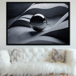 Black Mirror Sphere - TooplesArt - NicheCanvas
