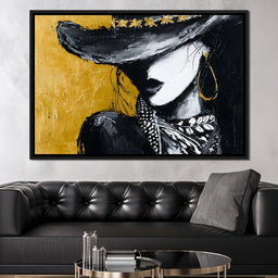 Golden Outlaw Shadow Portrait - NicheCanvas