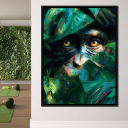 Emerald Canopy Primate Eyes - NicheCanvas