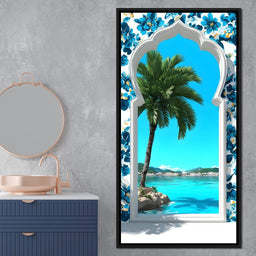 Tropical Window to Tranquility - NicheCanvas