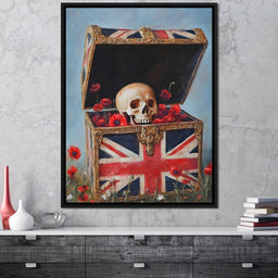 Union Legacy Skull Poppies - NicheCanvas