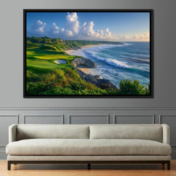 Coastal Green Landscape - NicheCanvas