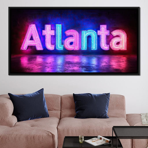 Electric Night Atlanta Glow Canvas Print