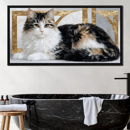 Mystic Feline Repose - NicheCanvas