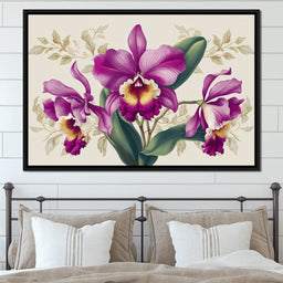 Royal Orchid Botanical Study - NicheCanvas