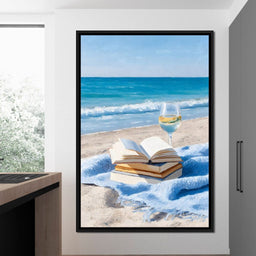Seaside Pages and Chardonnay Bliss - NicheCanvas