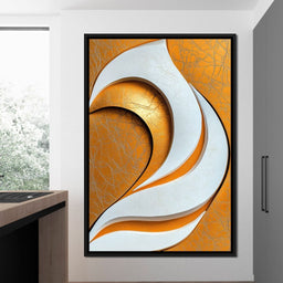 White and Gold Harmony - TooplesArt - NicheCanvas