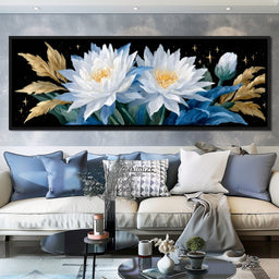Celestial White Lotus Bloom - NicheCanvas