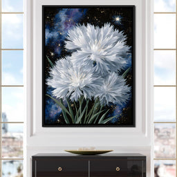 Starlit White Mum Bouquet - NicheCanvas