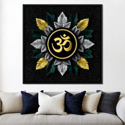 Golden Leaf Mandala Aura - NicheCanvas