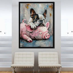 Frenchie Piglet Dreamy Den - NicheCanvas