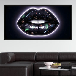 Cosmic Lips Allure of the Night - NicheCanvas