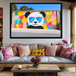 Street Art -  Panda Shades - NicheCanvas