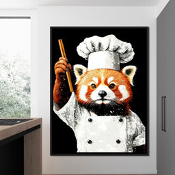 Red Panda Culinary Maestro - NicheCanvas
