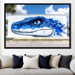 Street Art - Vivid Reptilian Glance - NicheCanvas