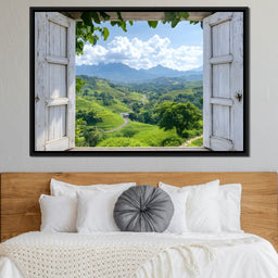 Window To Verdant Valley Dream - NicheCanvas