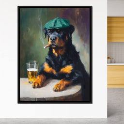 Rottweiler Irish Pub Night - NicheCanvas