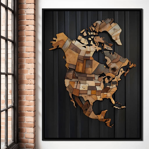 North America & Canada Wooden Art - Johanjjf Canvas Print
