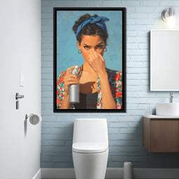 Bathroom Spray Portrait - NicheCanvas