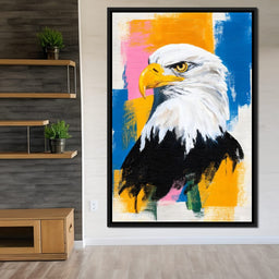 Bold Eagle Pop Portrait - NicheCanvas