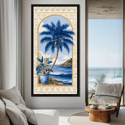 Tropical Oasis Blue Dreaming - NicheCanvas