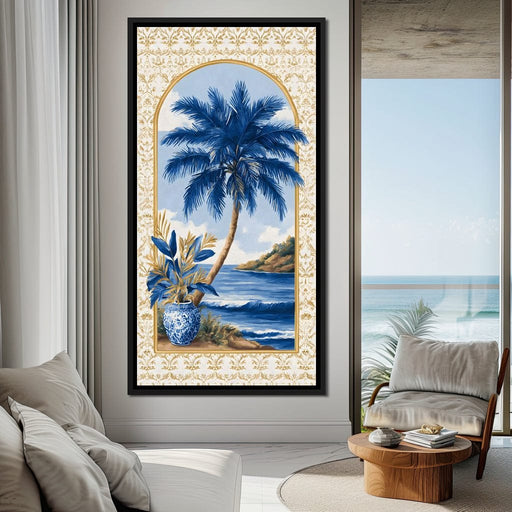 Tropical Oasis Blue Dreaming Canvas Print