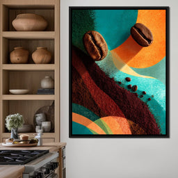 Vibrant Coffee Bean Fusion - NicheCanvas