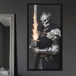 Flaming Sword of the Bone Knight - NicheCanvas