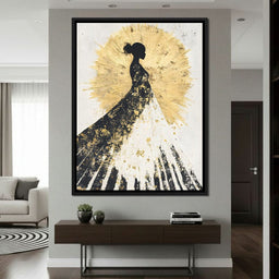 Golden Radiance Maternity Muse - NicheCanvas