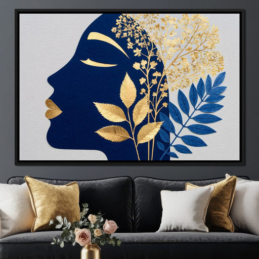 Golden Flora Essence Canvas Print