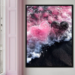 Rose Quartz Hearts Tide - NicheCanvas